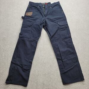 Wrangler RIGGS Workwear Mens Cargo Pants Size 30x30 Navy Blue